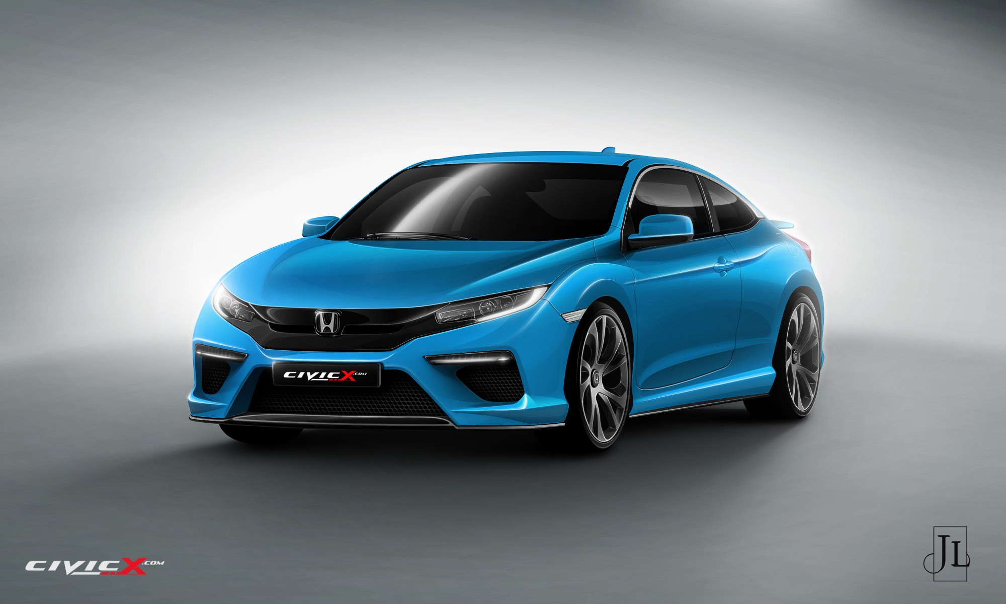 2017 Honda Civic Coupe Rendered In Vanilla And Super Hot Type R Flavors Autoevolution