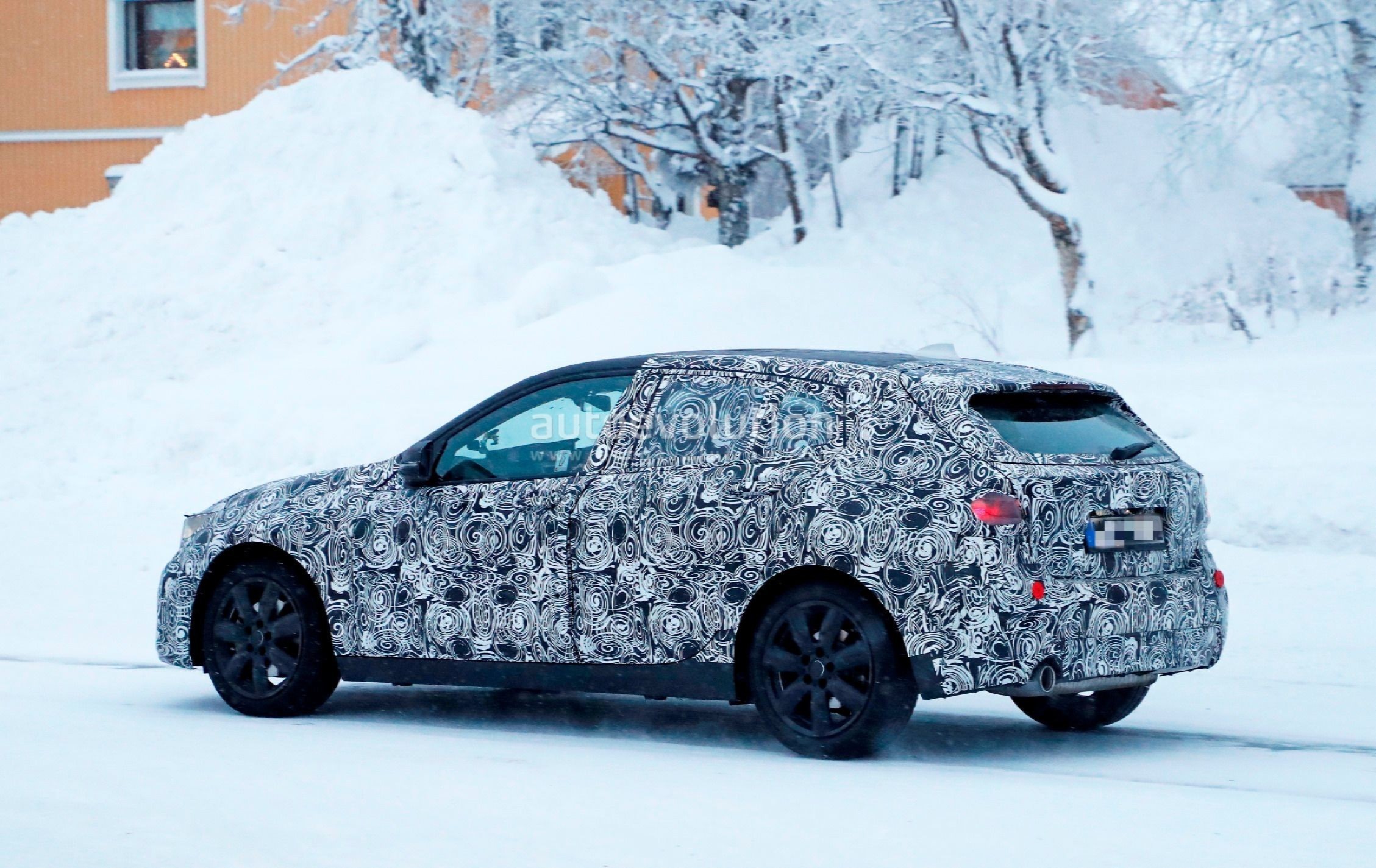 spyshots 2019 bmw 1 series f40 playing in the snow