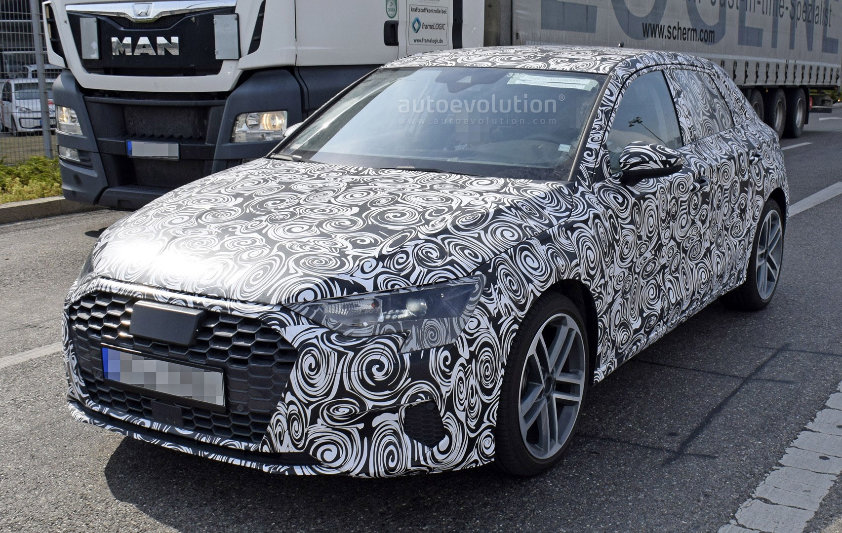 2020 Audi A3 Shows Huge Hexagonal Grille on Long Nose ...
