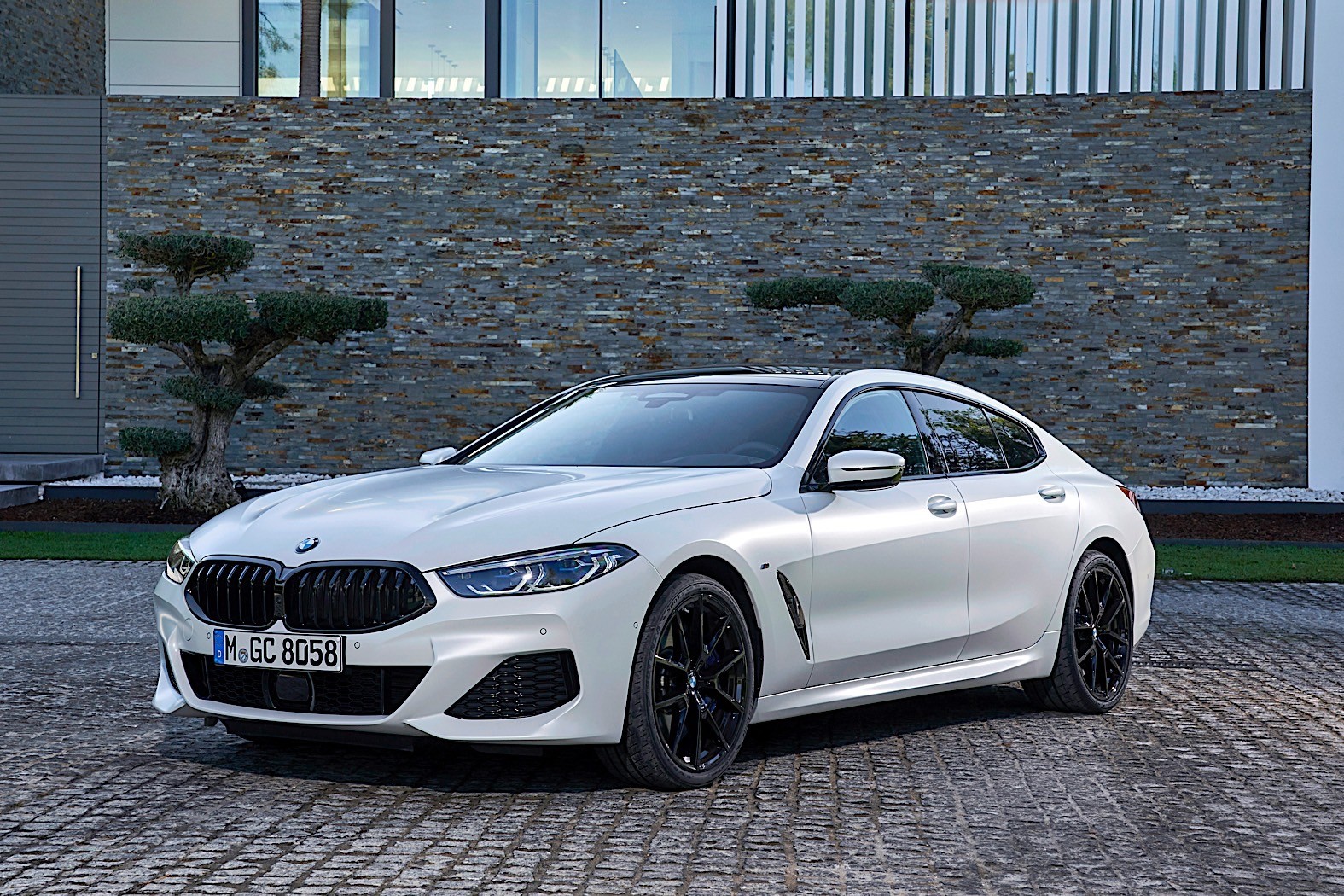 2020 BMW 8 Series Gran Coupe Goes All White in Portugal