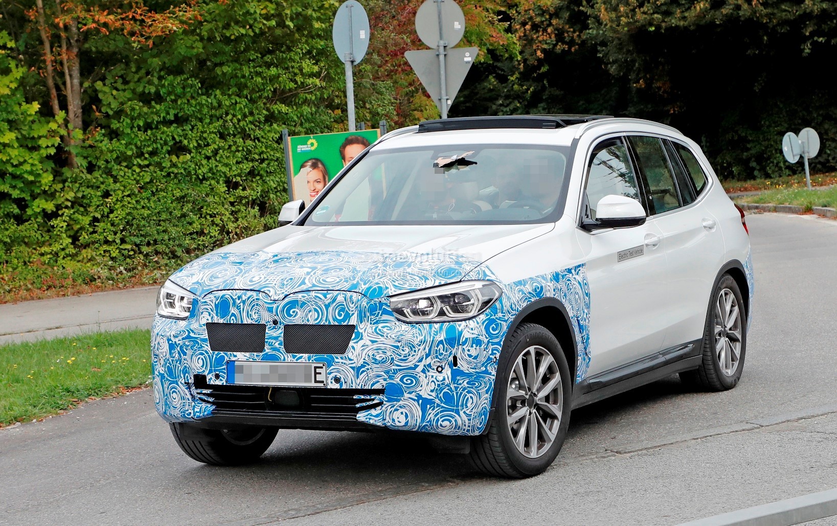 2020 bmw ix3 electric suv spied flaunting yellow wiring obscured camera_10