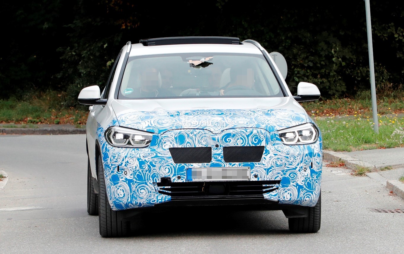 2020 bmw ix3 electric suv spied flaunting yellow wiring obscured camera_7