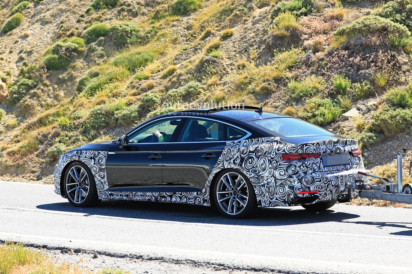 2021 Audi A5 Sportback Facelift Spied With Giant Fake ...
