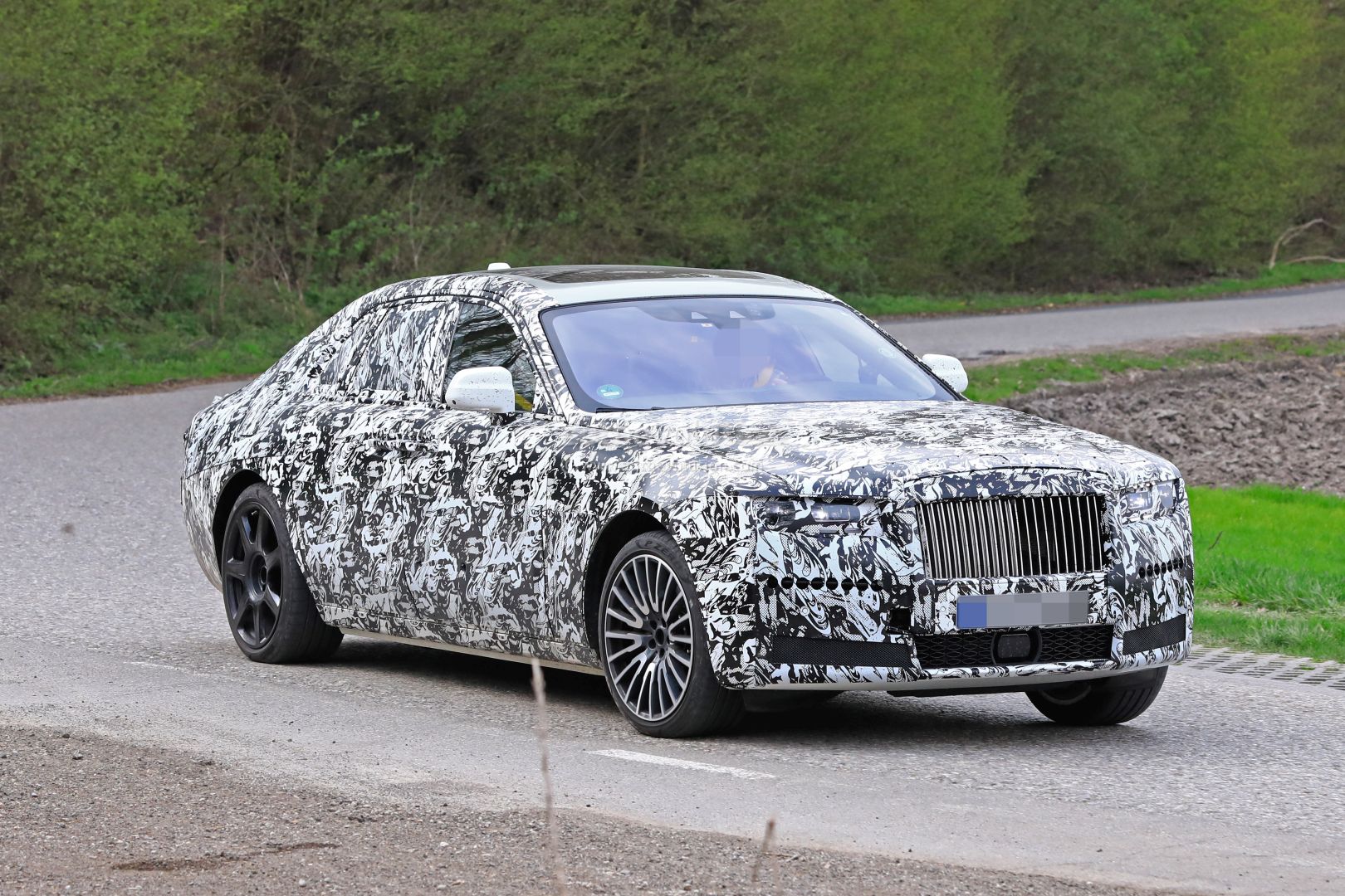 2021 Rolls Royce Ghost Prototype Spotted On The Road Shows
