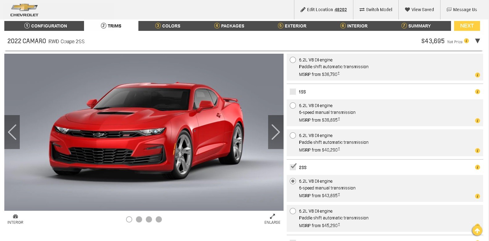 2022 Camaro Configurator Goes Live, Unveils Pricing for Chevrolet's Pony  Car - autoevolution