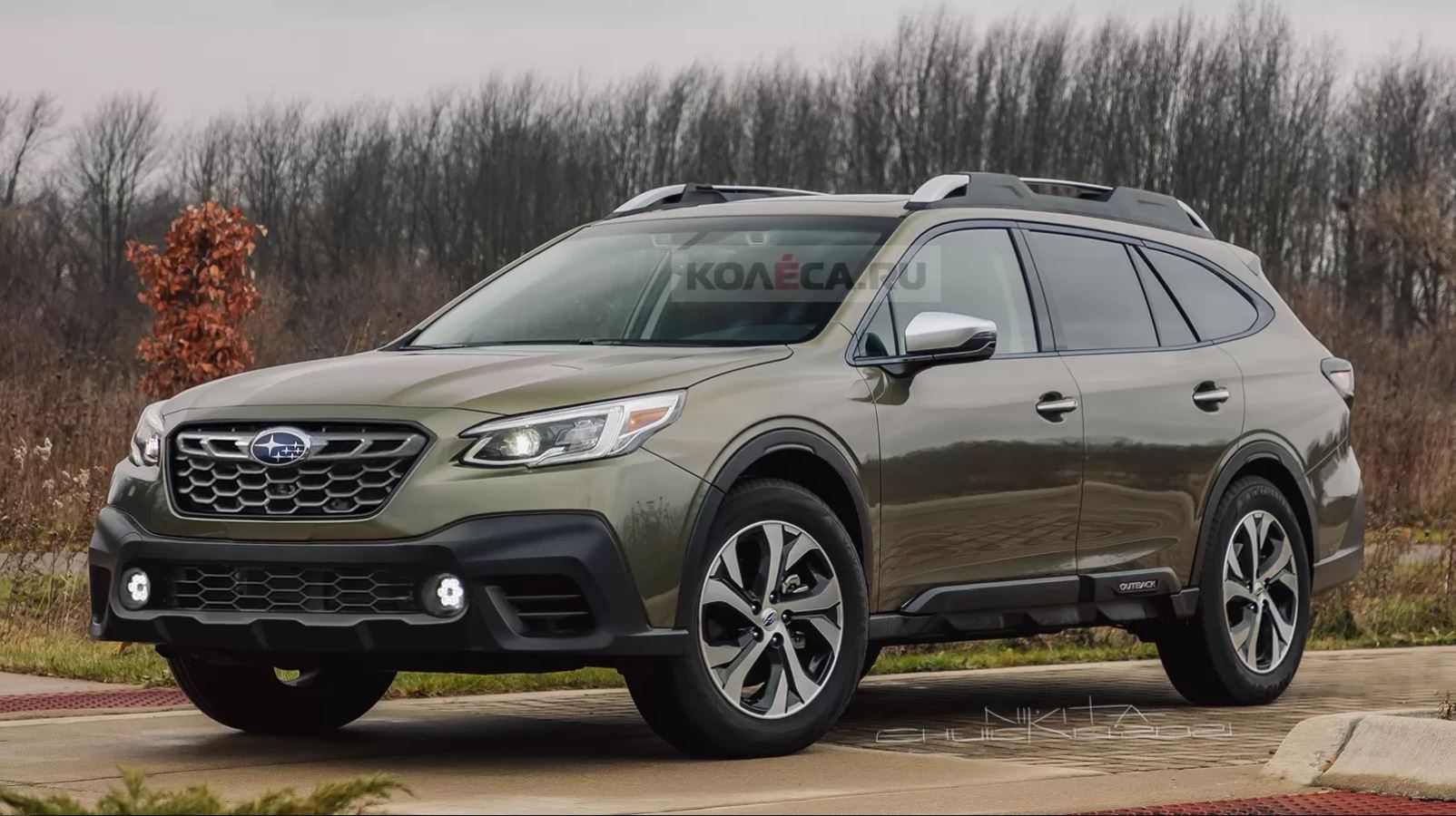 2022 Subaru Outback Wilderness Rendered With Hexagonal Fog Lights