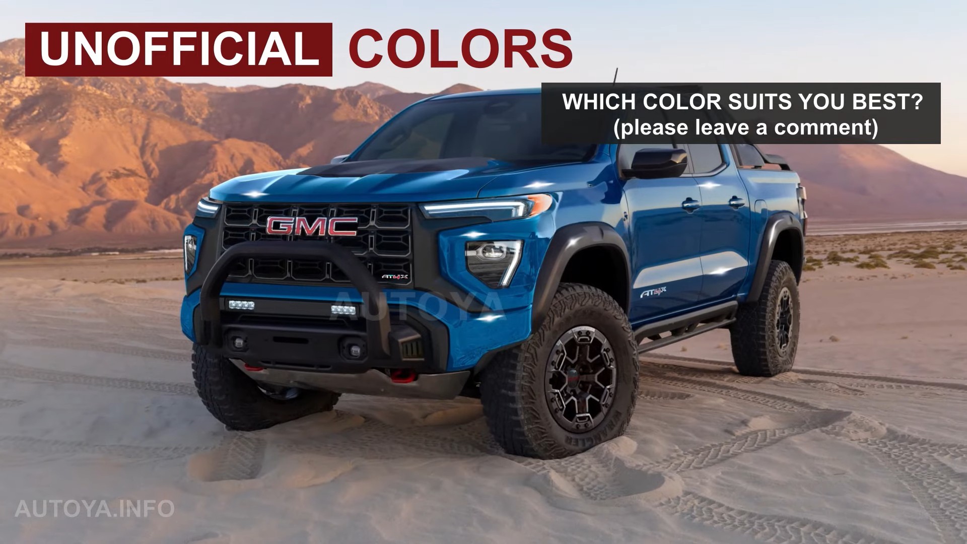 2023 Gmc Canyon At4x Full Reveal In Unofficial Renderings Show Beefy Colorful Looks 14 