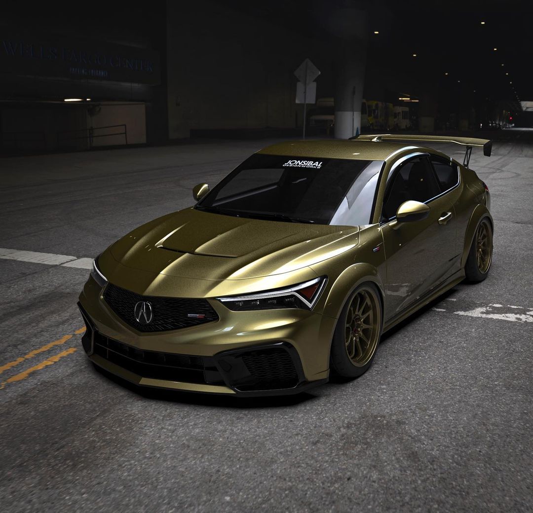 2024 Acura Integra Type S Coupe Feels Eerie Cool in Virtual Gold and