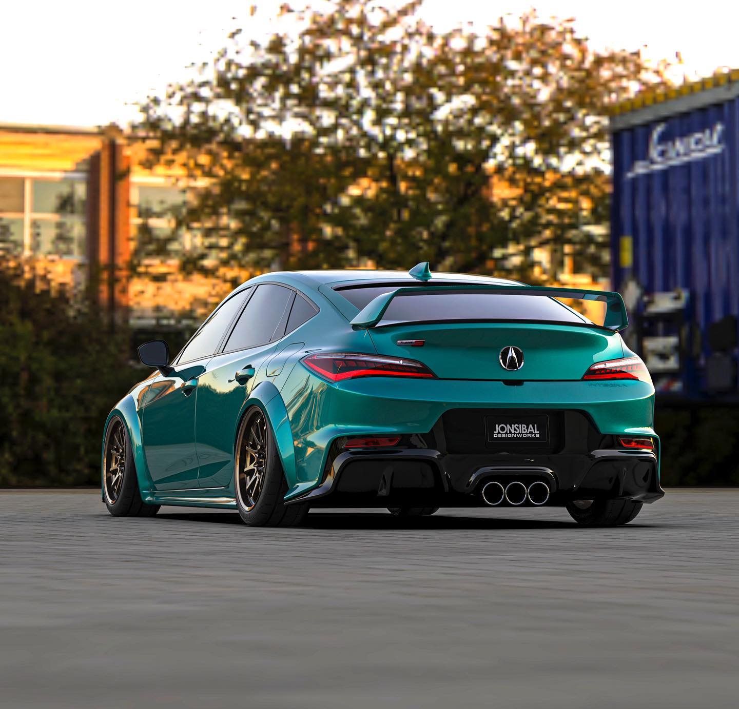 2024 Acura Integra Type S Puts on Ritzy Teal Attire and Flexes CGI