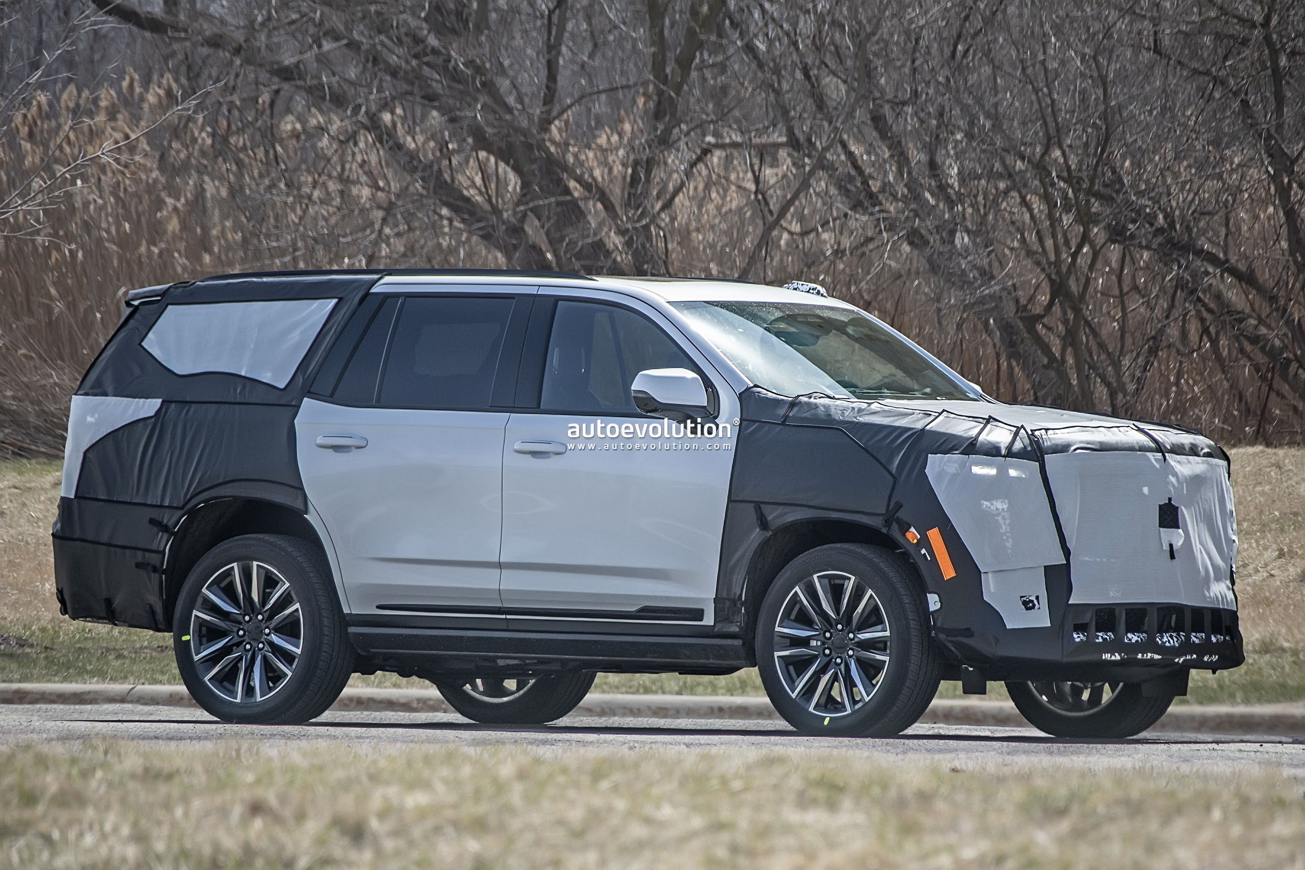 2024 Cadillac Escalade Going Under the Knife, Thick Camo Hides New