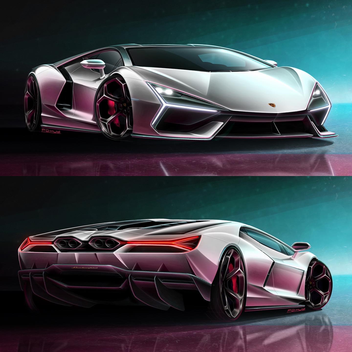 2024 Lambo Aventador Ideation Sketches Follow Leaked Drawings, Look ...