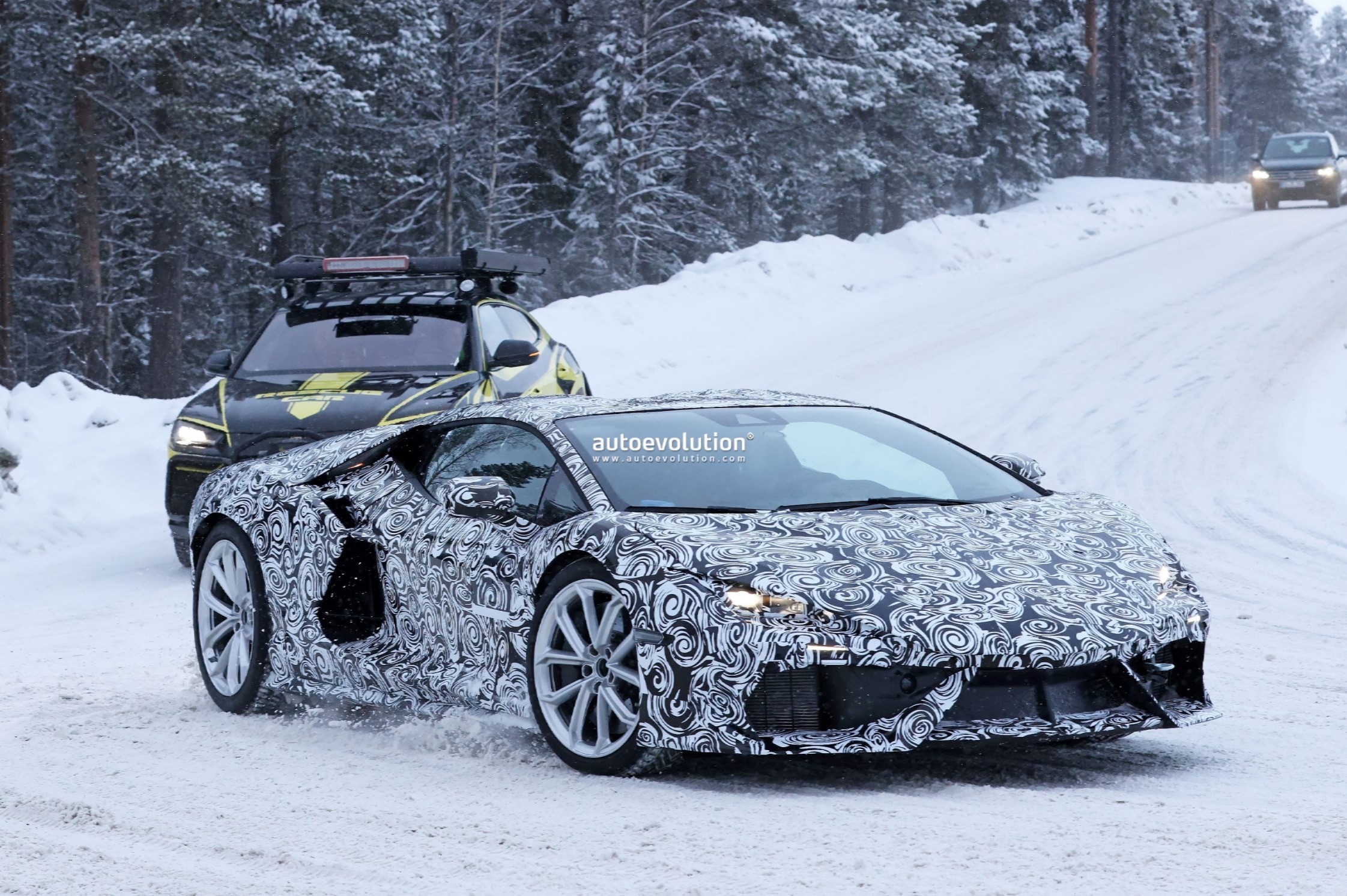 2024 Aventador Successor Caught Playing in the Snow, Could