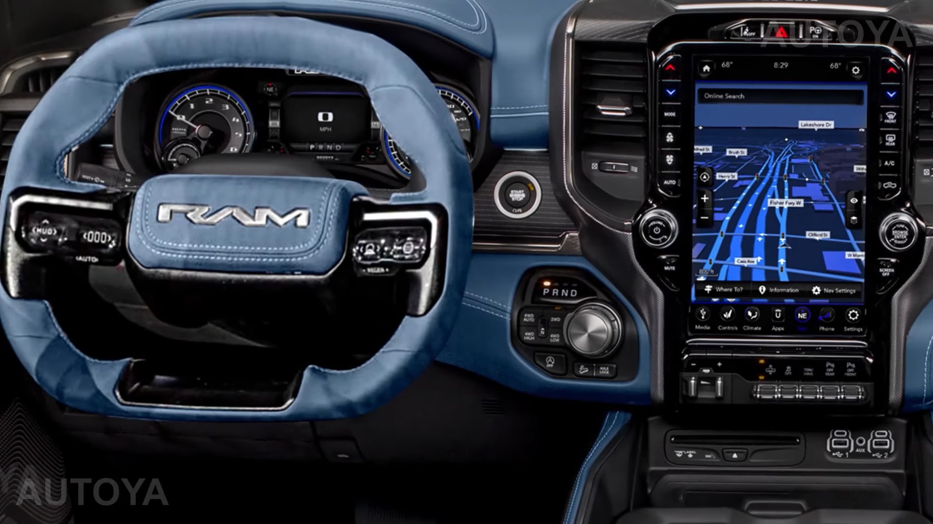 2025 Ram 1500 REV Truck Gets Imagined With the Most Colorful Interior
