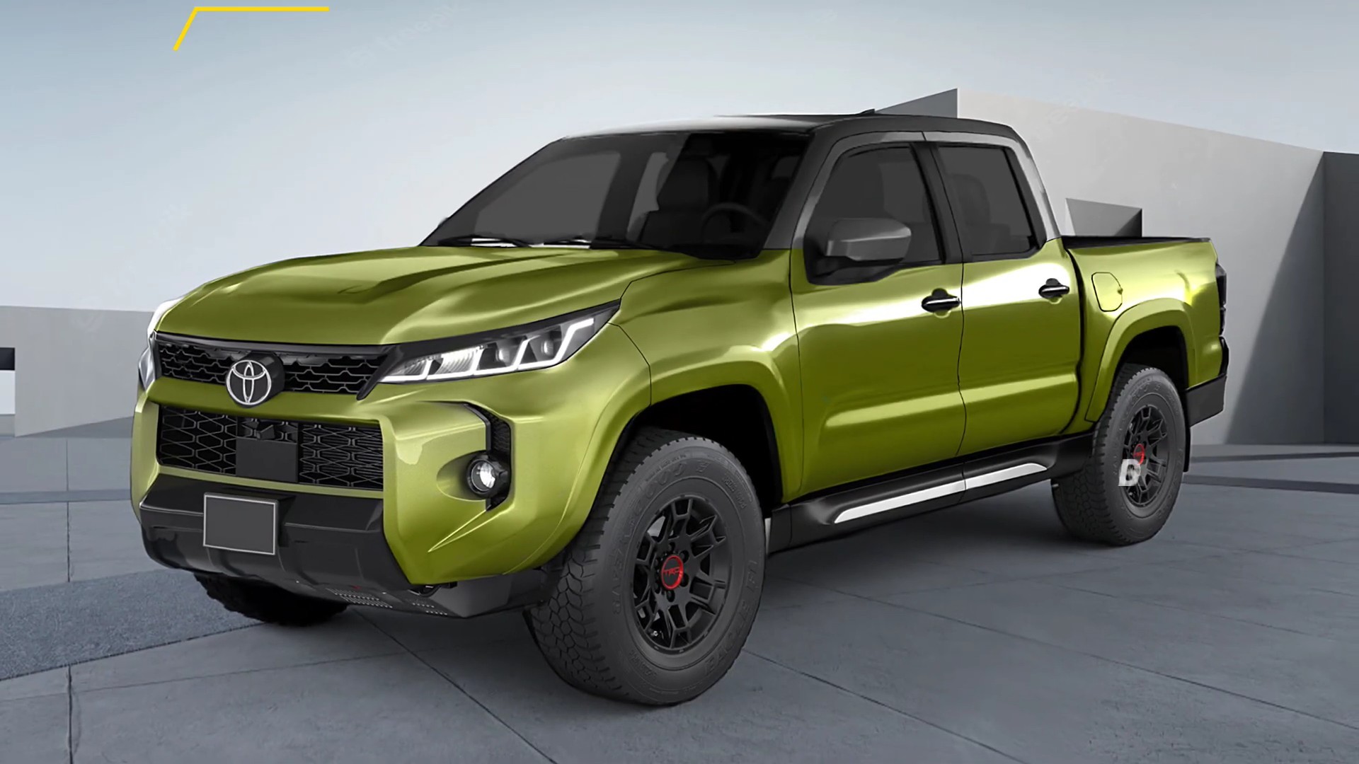 Toyota Hilux BEV concept peeks into iconic pickup's split-green future