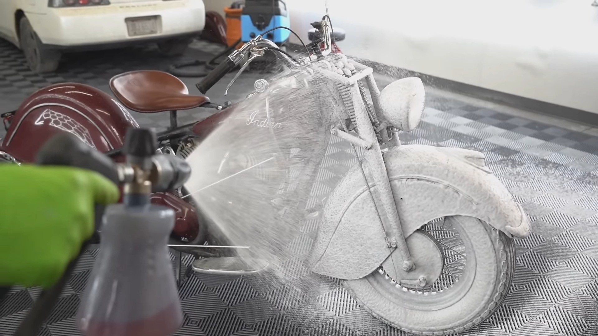 5000 Original Miles: ABANDONED 1947 Indian Motorcycle
