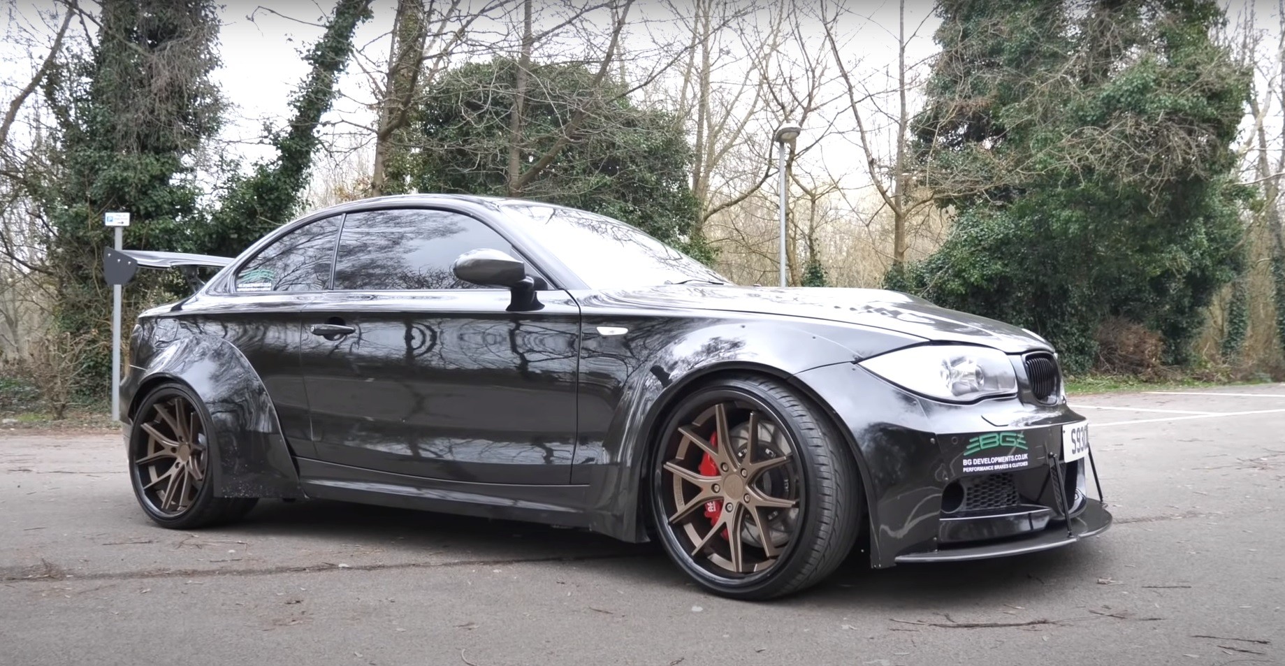 685 Hp Bmw 1 Series Coupe Hides Supercharged V8 Engine Struggles To Go Straight Autoevolution