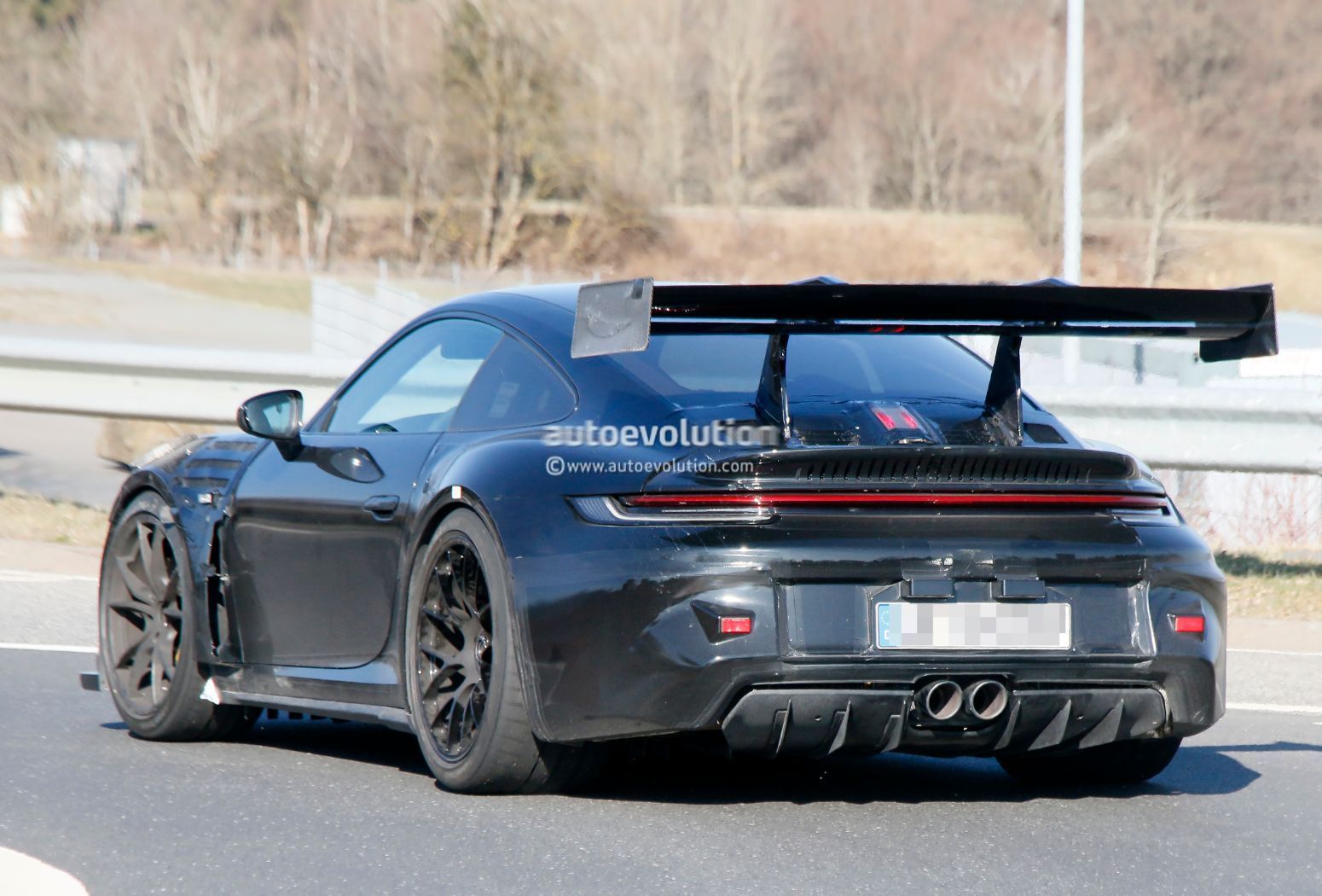 992 Porsche 911 GT3 RS Shows Massive Rear Wing Featuring Active Aero.