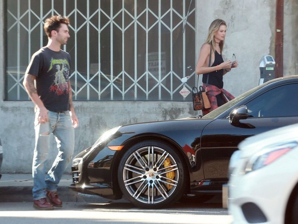 Adam Levine Seen With His New Porsche 911 Turbo