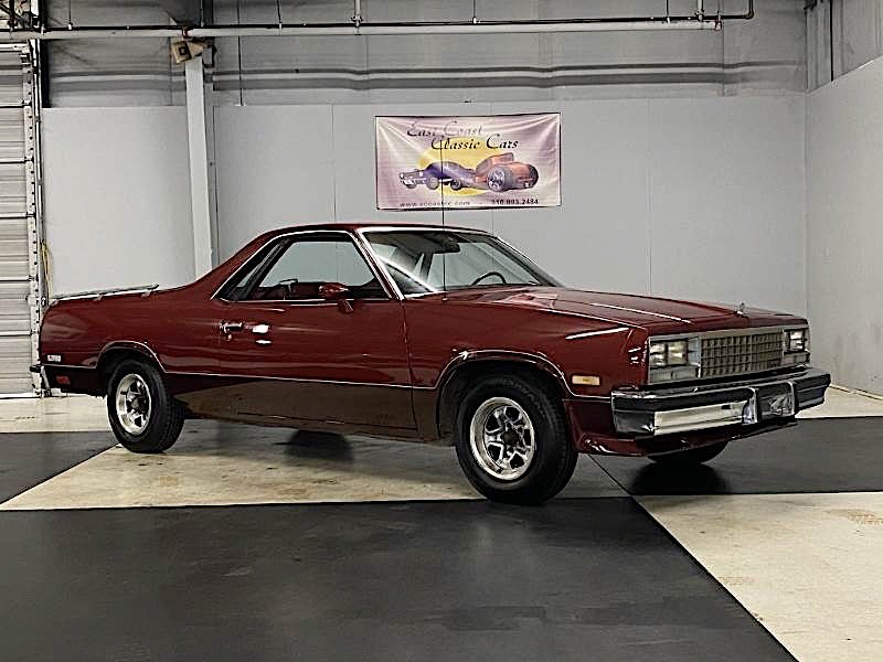 Matroos Vervloekt nachtmerrie All-Burgundy 1984 Chevy El Camino Is Perfect for a Future Custom Project -  autoevolution
