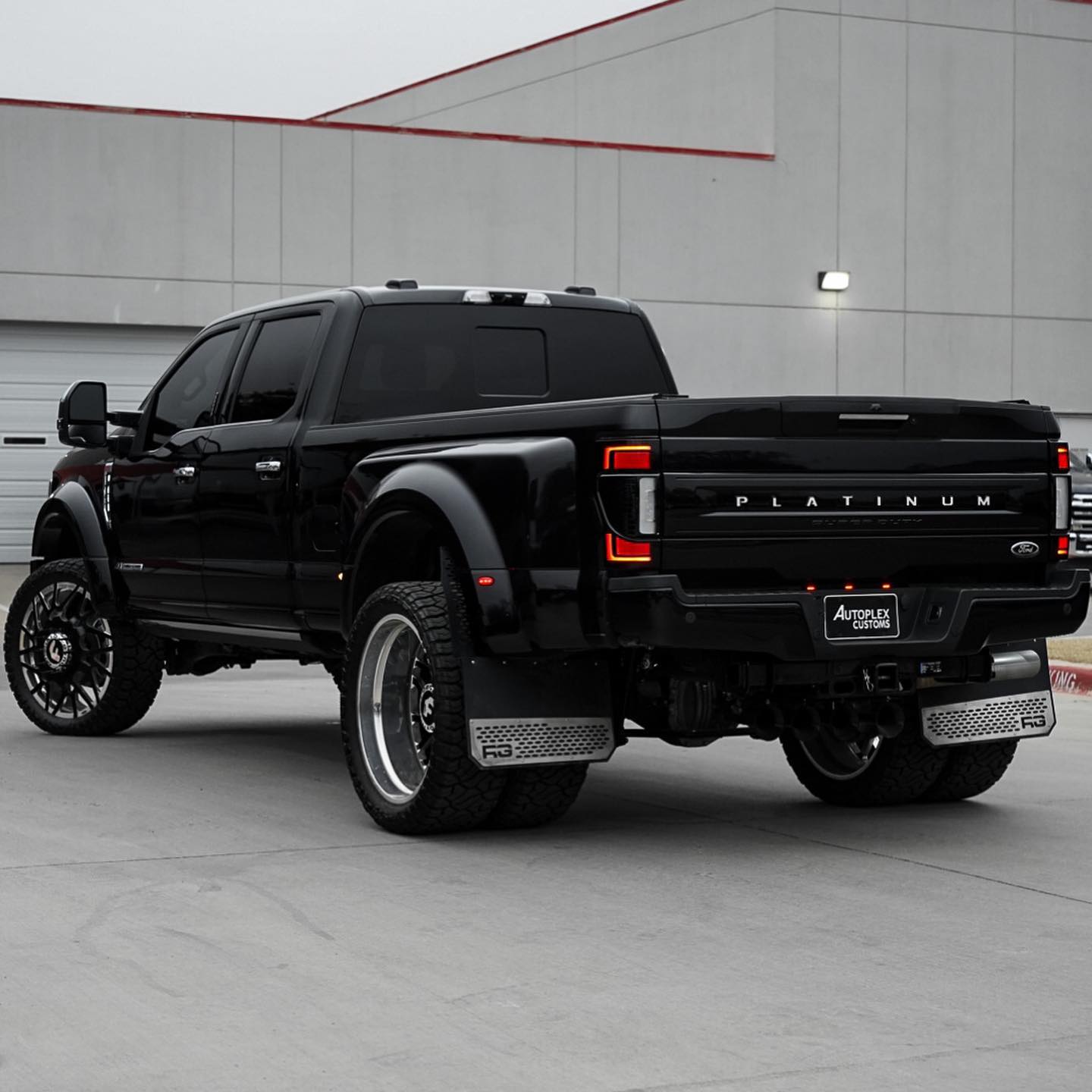 Pitch Black, Lifted Ford F450 Dually on Spiked 26s Is Not Your Average