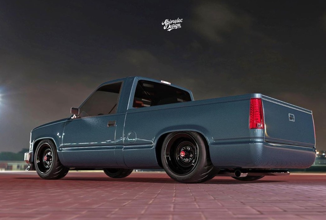 Blue-Tinted Carbon Fiber Body Hits the Sweet Spot for Chevy OBS Youngtimer.