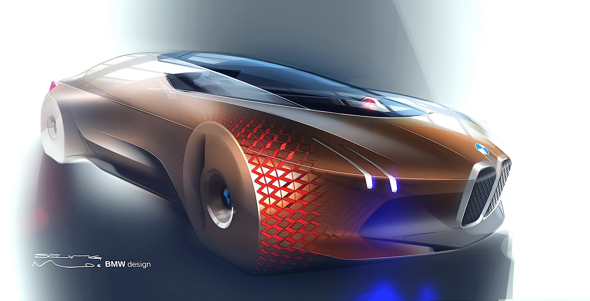 Bmw Vision Next 100 Futuristic Moving Wheel Arches And Dash In The