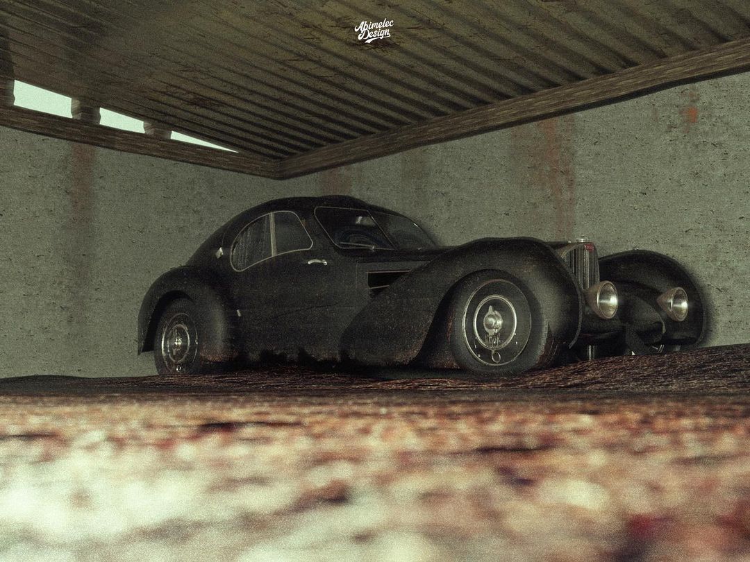 mørk voks Sindssyge Bugatti's Lost $100M Type 57 SC Atlantic Coupe Gets Discovered in Dark  Rendering - autoevolution