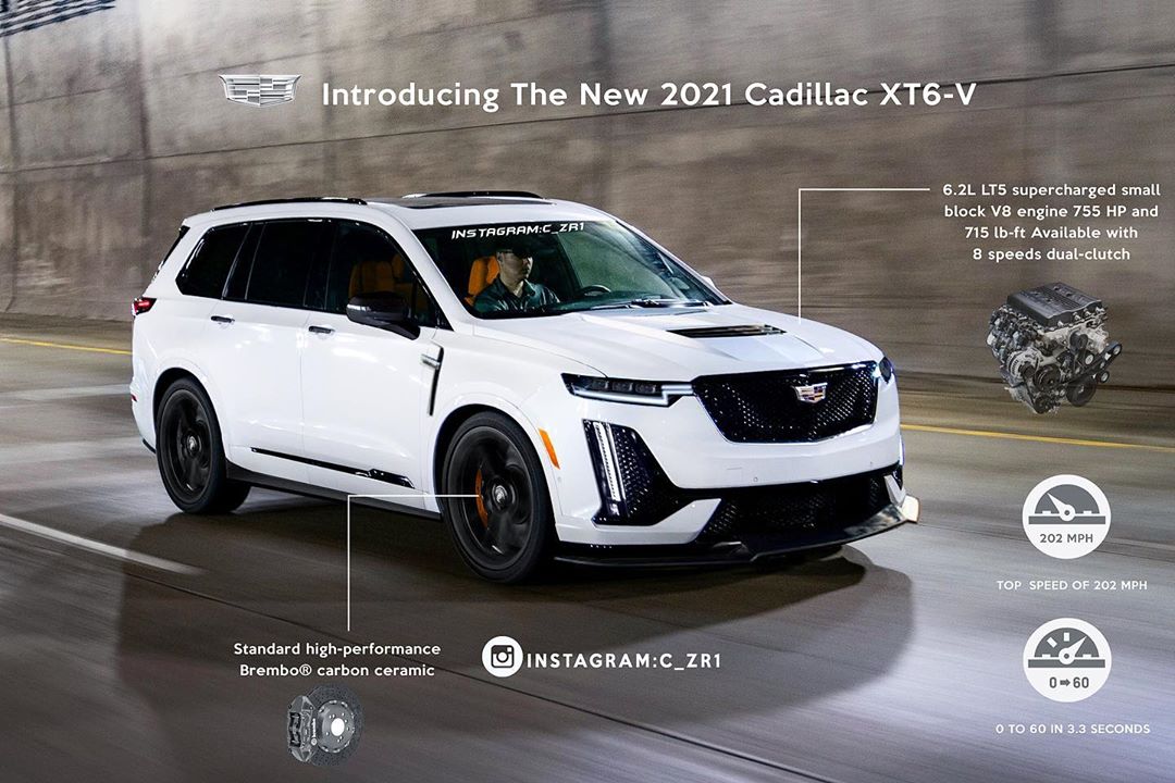 Cadillac XT6 Coupe Model Variant Rendered