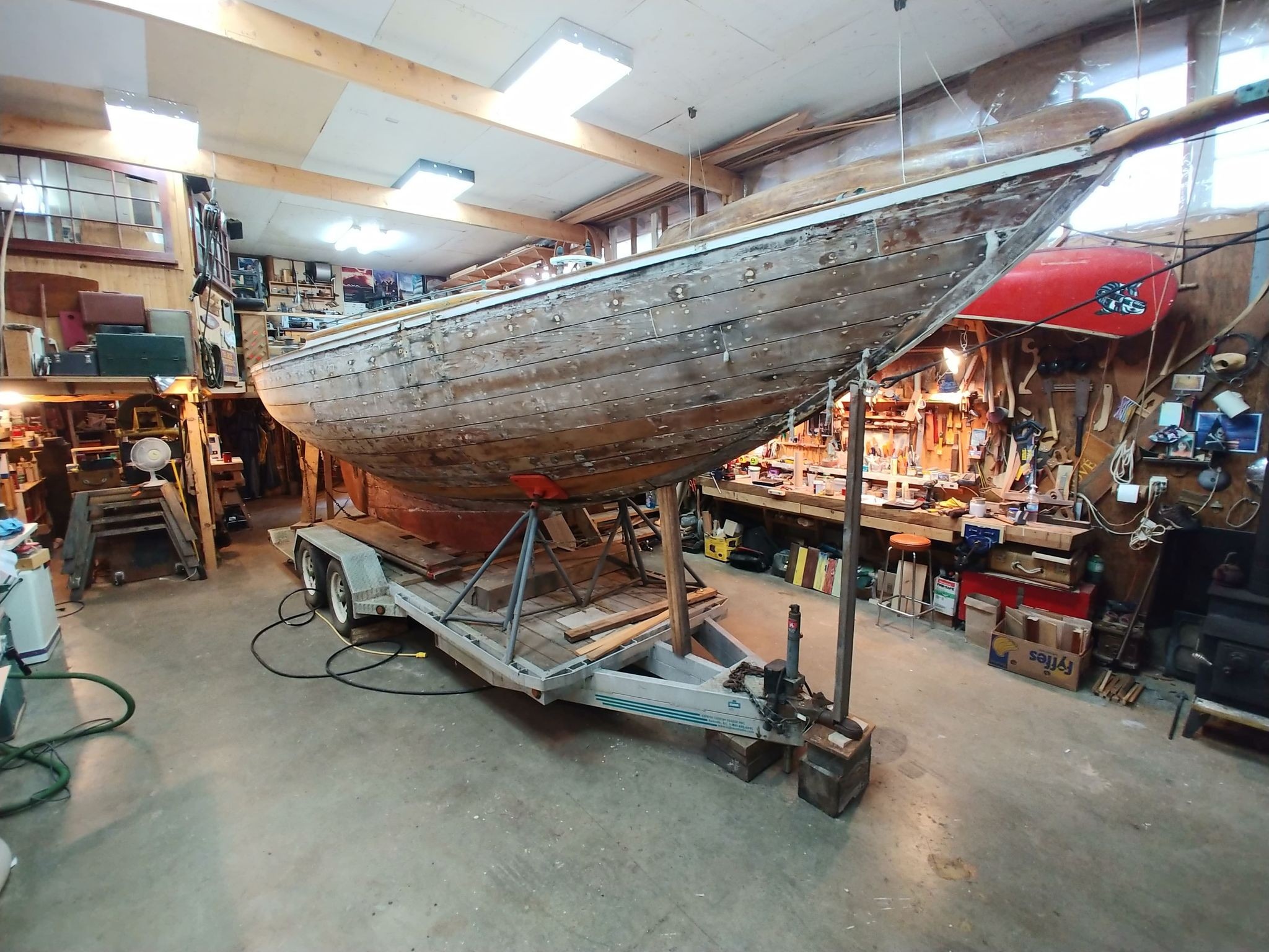 restoring old sailboat