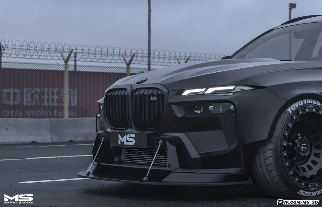 CGI-Augmented 2023 BMW X7 M60i Gets Proper, Murdered-Out Slammed Widebody -  autoevolution