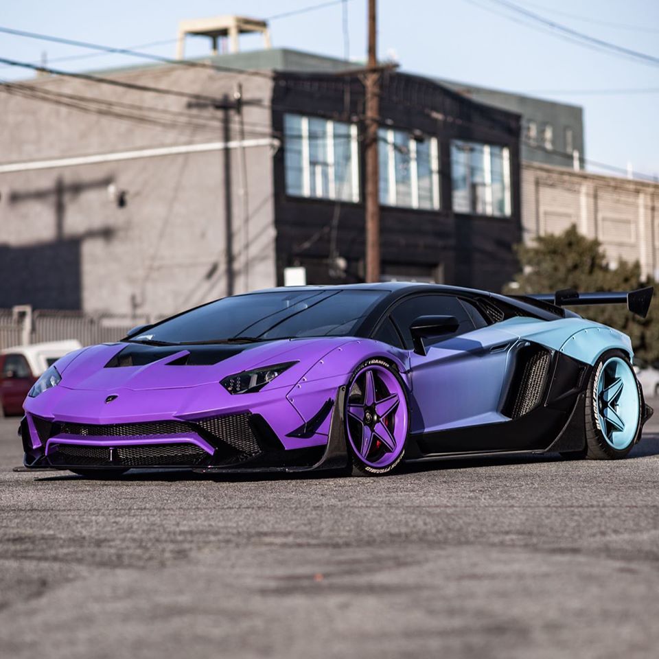 Chris Brown Shows Insane Widebody Purple Lamborghini Aventador SV ...