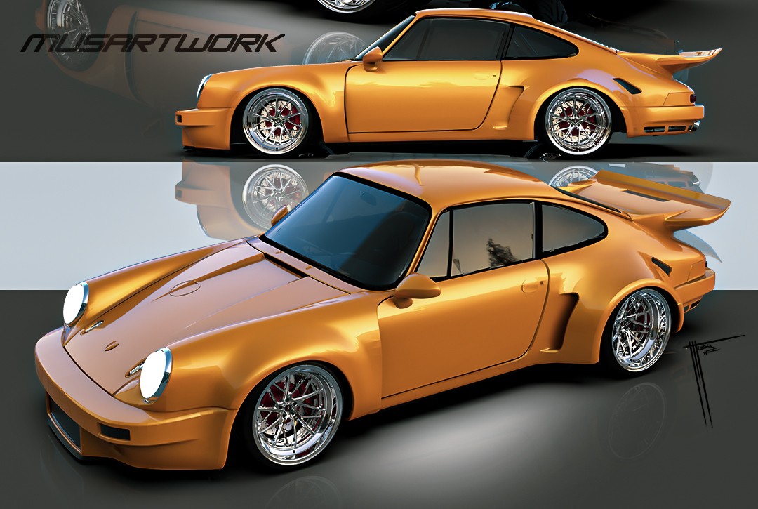 Classic Porsche 911 Becomes Simple and Clean Orange and Chrome RSR Custom -  autoevolution