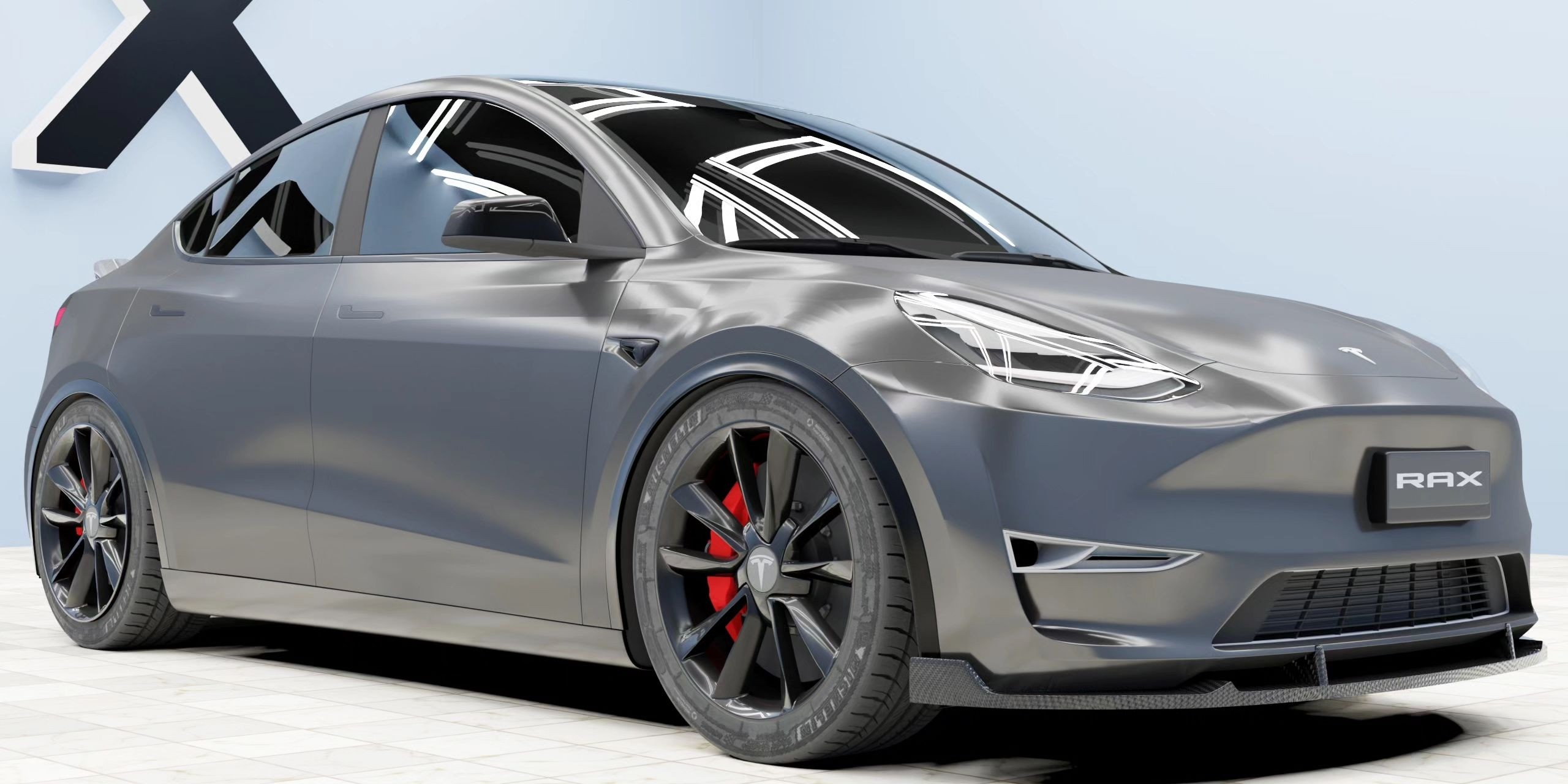 Cool Tesla Model Y May Be Fake, But Its Carbon Fiber Body Kit