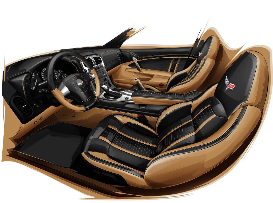 Corvette C6 Custom Interior Pepper & Vanilla Autoevolution.