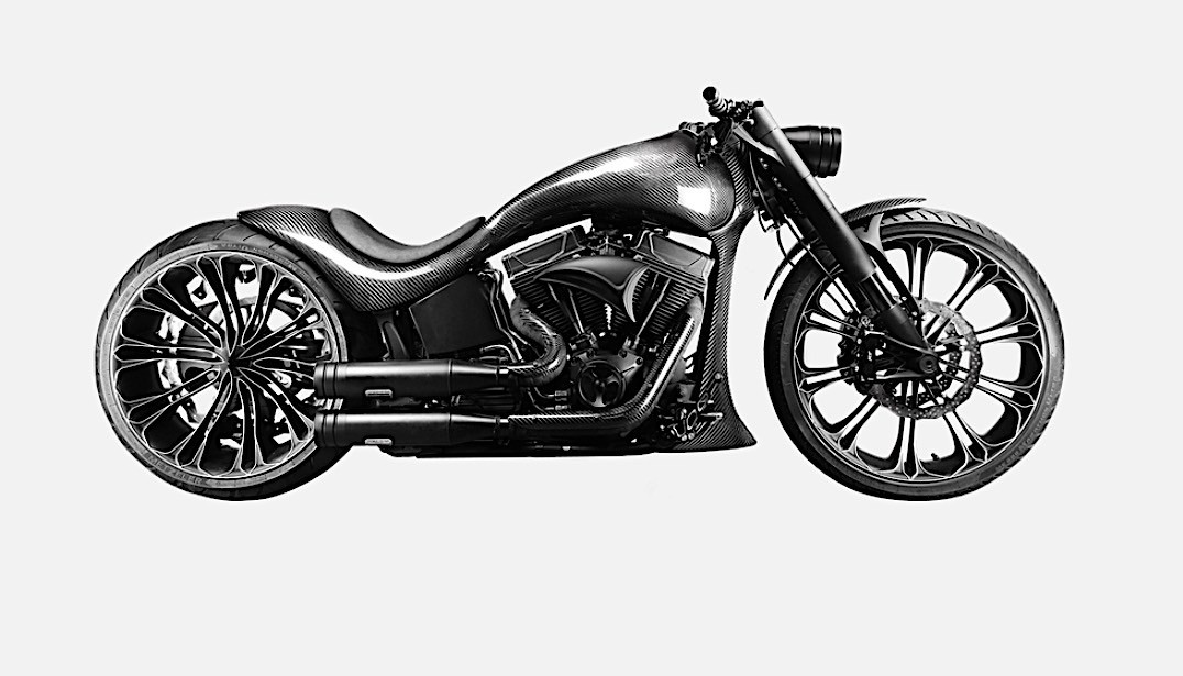 Custom Harley-Davidson Softail Has an Insane Single-Piece Carbon Fuel ...