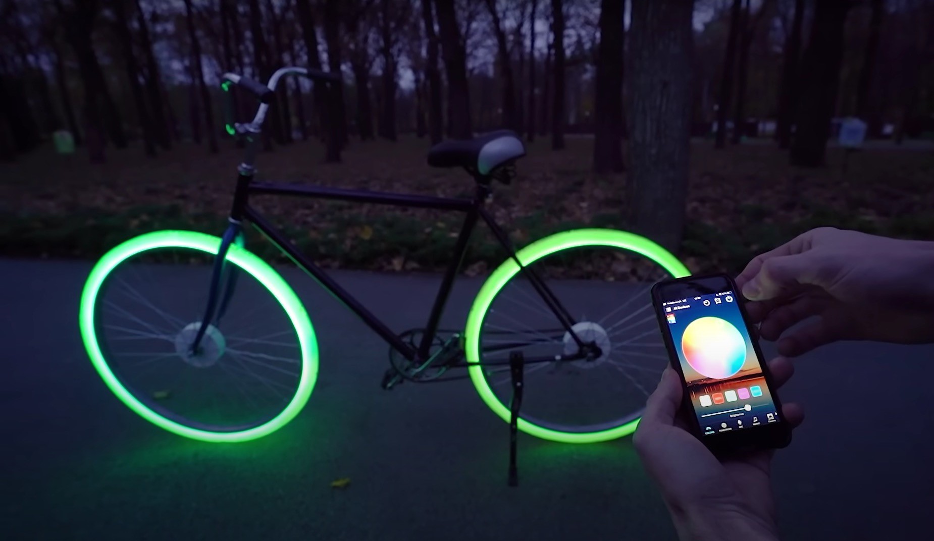 Bike With Wheels Made From Hot Glue Gun Sticks Gets RGB Color-Changing Lights - autoevolution