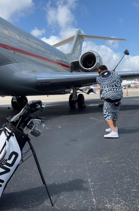 DJ Khaled Golfs Before Boarding Private Jet, Enjoys Sea-Doo