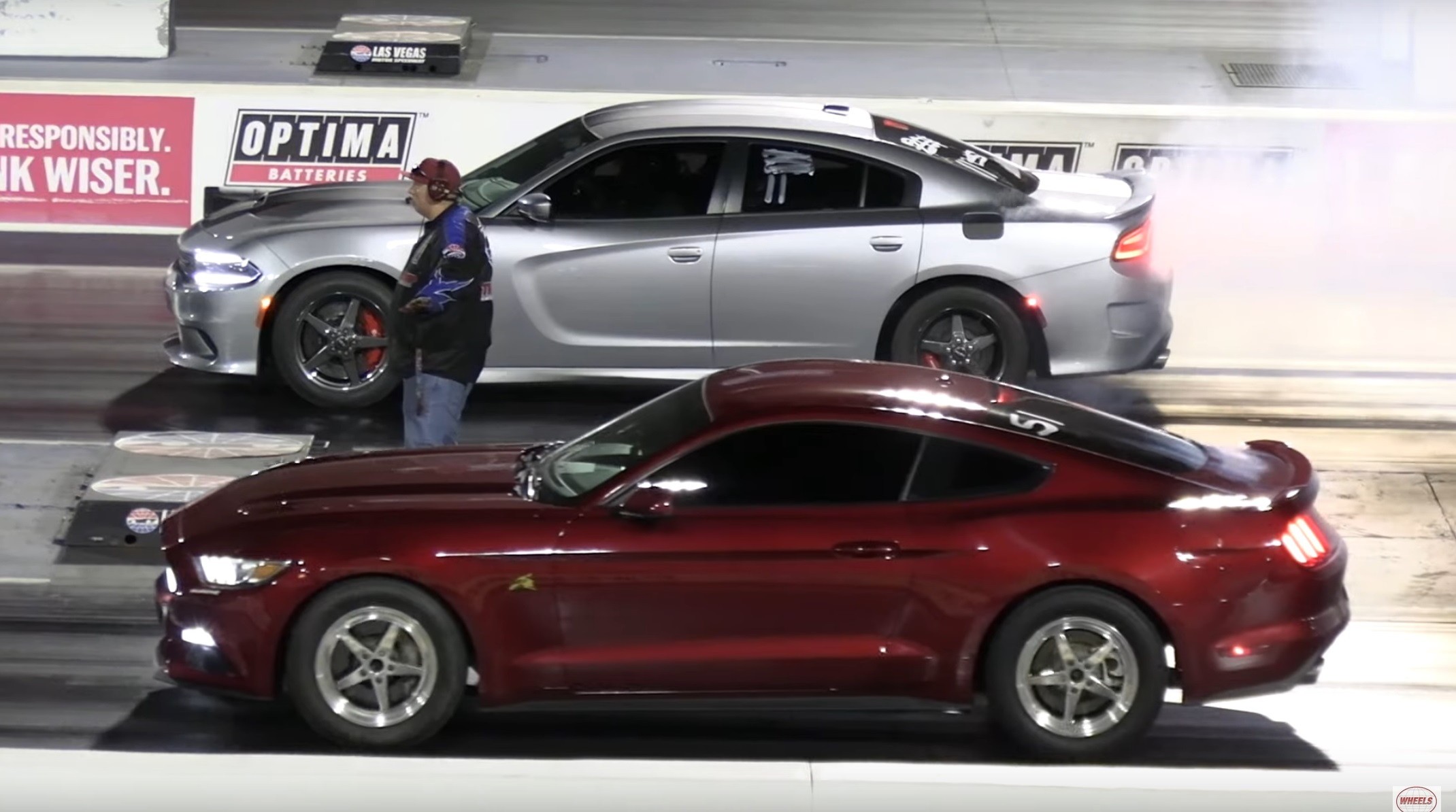Dodge Charger Hellcat Drag Races Ford Mustang EcoBoost, Doesn't Go Well ...