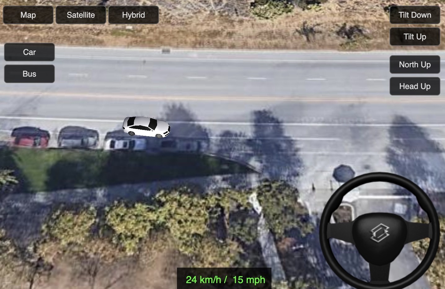 Car Driving Game on Google Maps 