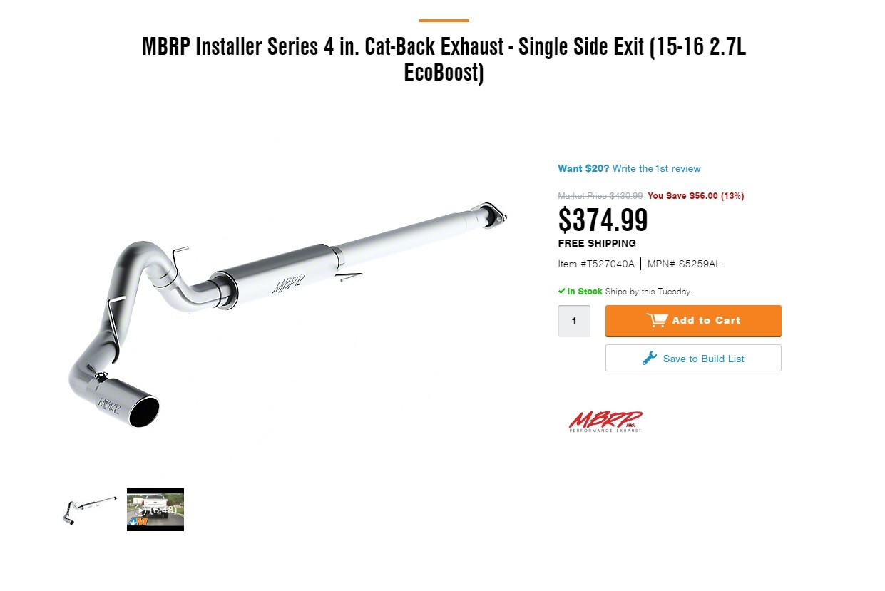 MBRP Exhaust System For Ford F-150 2.7 EcoBoost Sounds Just Right