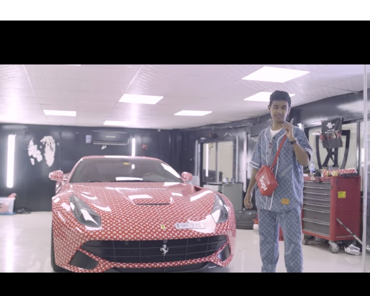 15YO Instagrammer Boasts Supreme x Louis Vuitton-wrapped Ferrari F12 - autoevolution