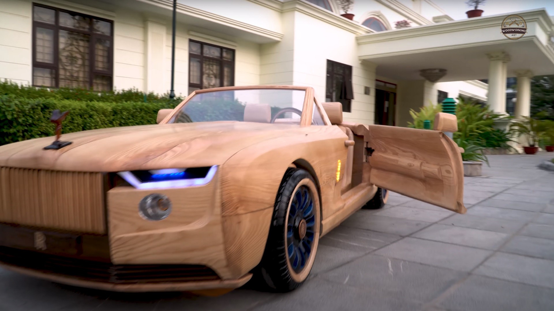 Father and Son Go for a Drive in Style in Gorgeous, Wooden Rolls