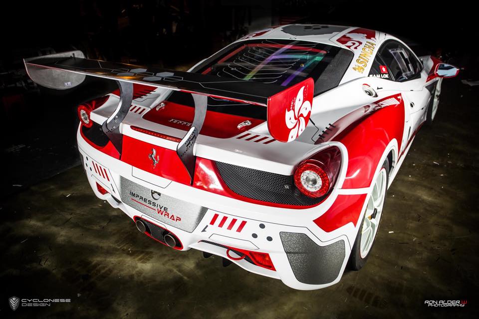 Ferrari 458 Challenge Race Car by Impressive Wrap Hong Kong Looks Like a Fi...