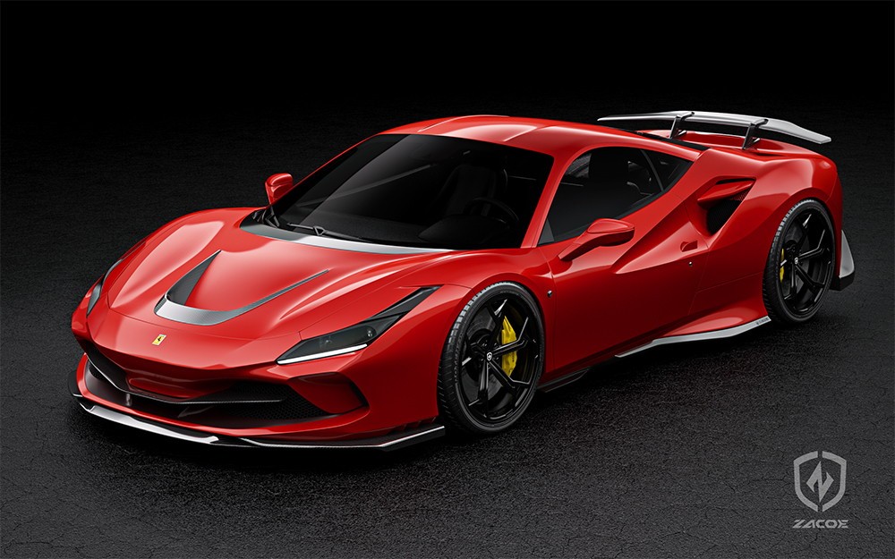 Ferrari F8 Carbon Fiber Rear Wing: Big Spoiler for the OEM Tributo