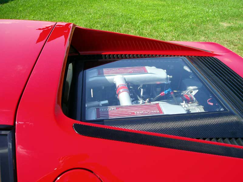Ferrari Testarossa Shines with Aftermarket Transparent Engine Cover -  autoevolution