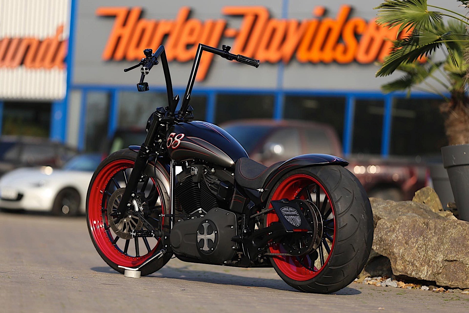 Harley-Davidson Night Train Turns into Black and Red Fun Ride 58