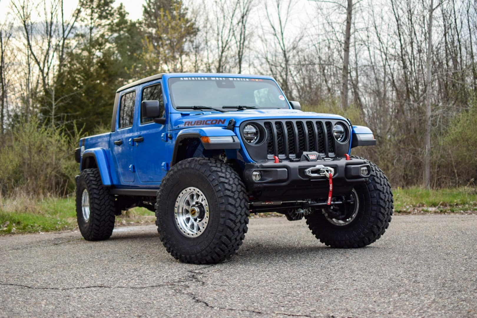 Hellcat Swapped Jeep Gladiator Looks Great With 40 Tires Hydro Blue Paint Autoevolution