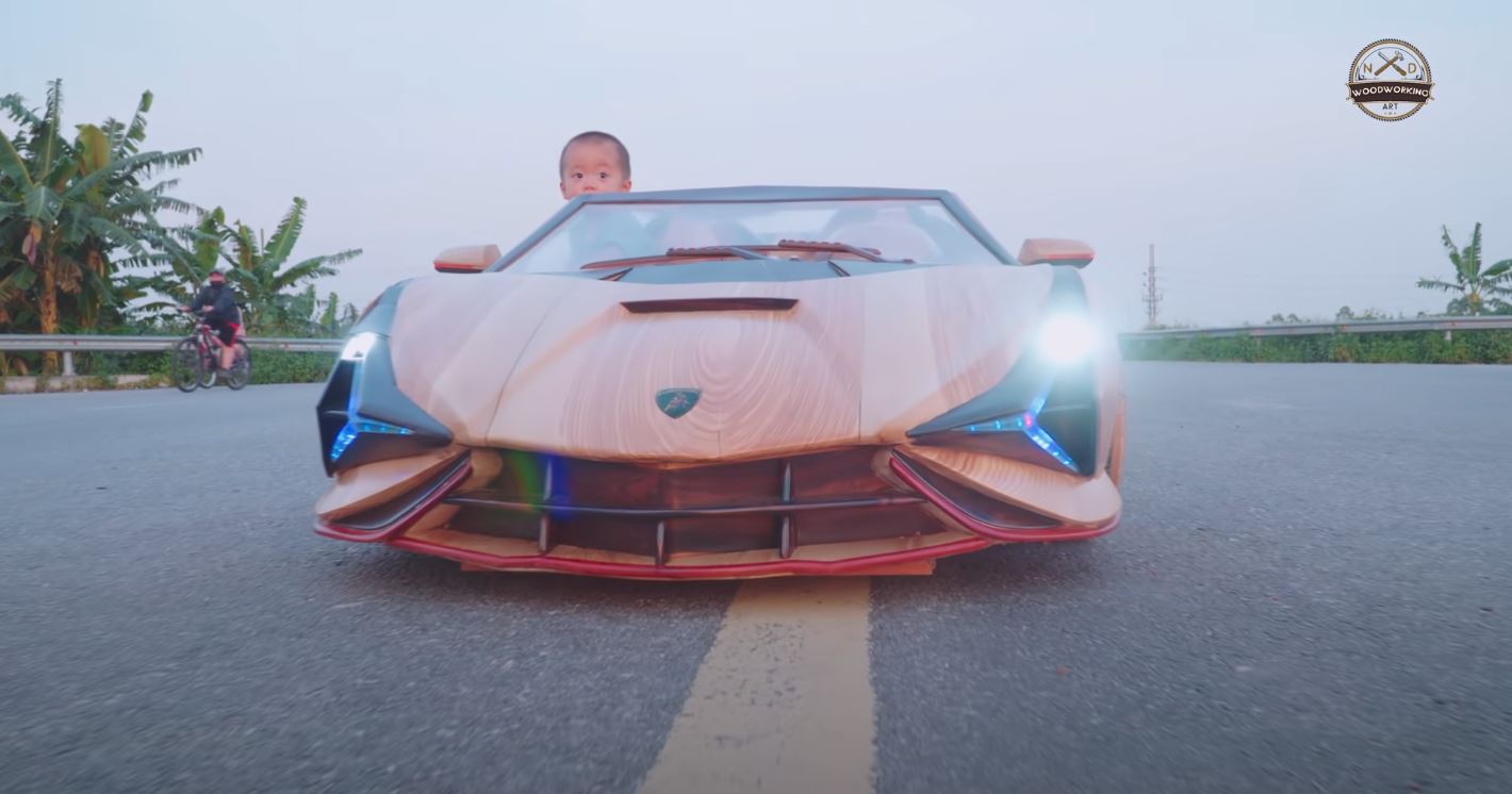 Here Is an Awesome, Kid-Sized, Fully Electric Wooden Lamborghini Sian  Roadster - autoevolution