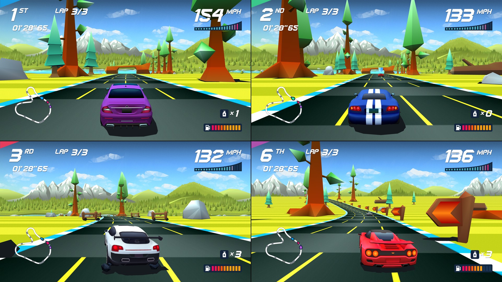 Horizon Chase Turbo está com download grátis na Epic Games Store