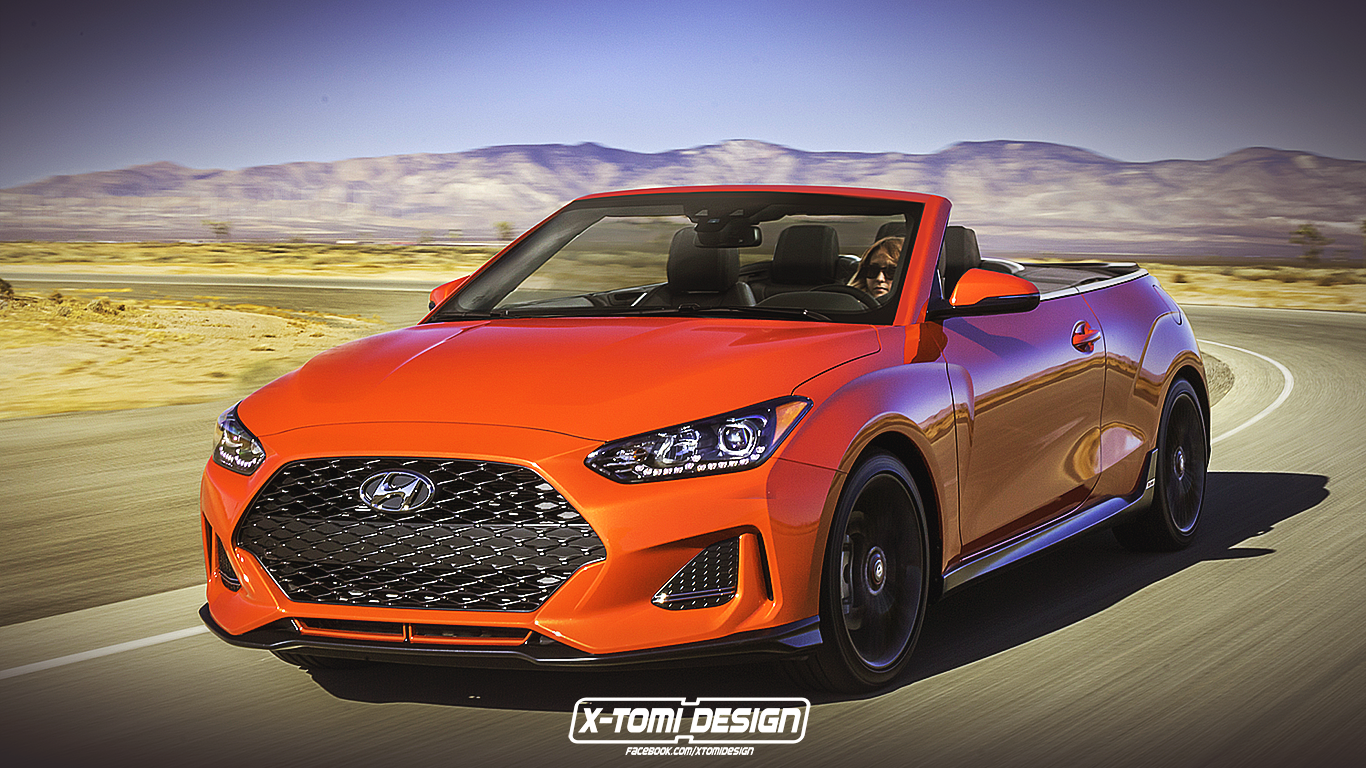 Hyundai Veloster Rocket Bunny, Convertible and BaseSpec Rendered